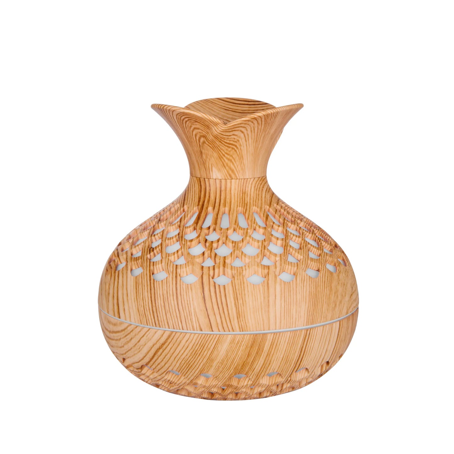 300Ml USB Air Humidifier Mini Humidifier Desktop Humidifier Hollow Vase Shape Humidifier with Colorful Night Lights