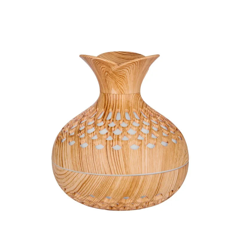 300Ml USB Air Humidifier Mini Humidifier Desktop Humidifier Hollow Vase Shape Humidifier with Colorful Night Lights